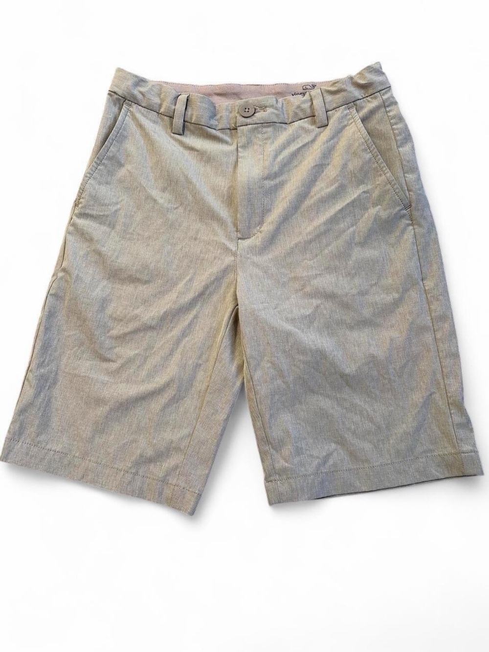Vineyard Vines Boy’s Light Khaki Flat-Front Shorts